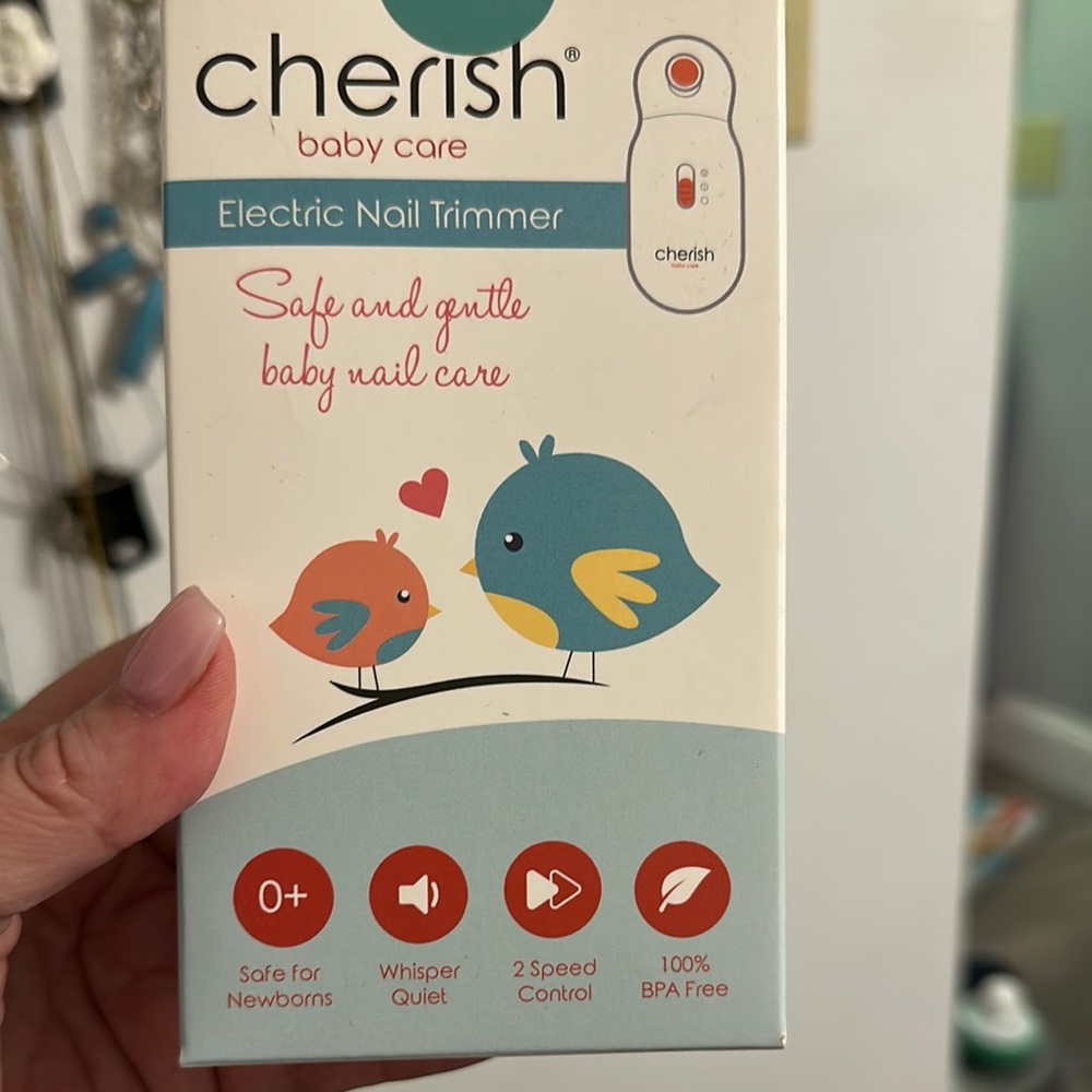 Cherish Baby Care Electric Nail Trimmer - Blue and Orange